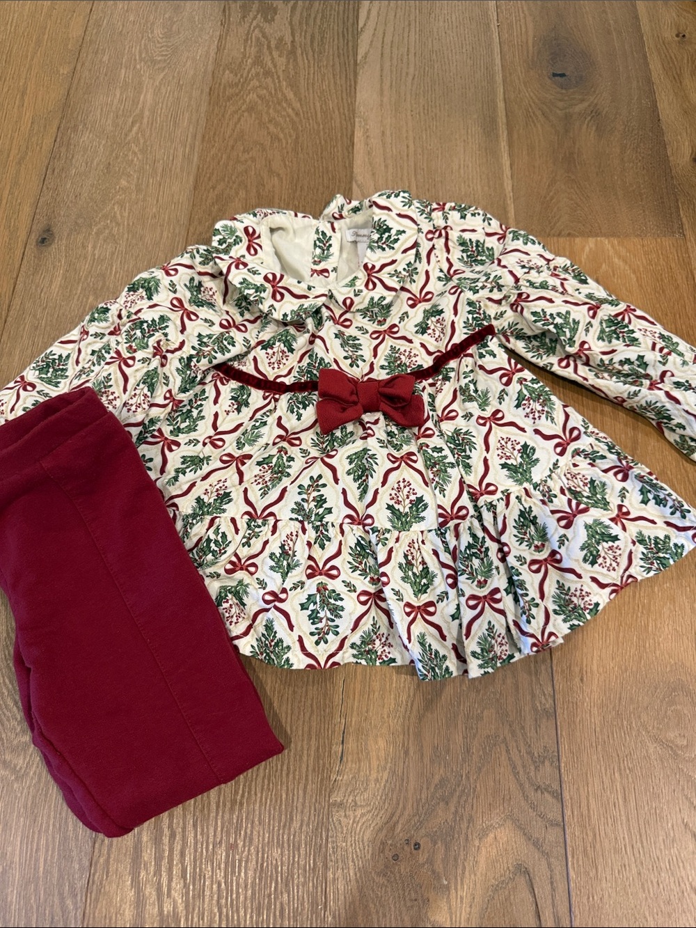 Tommy Bahama Holly Bow Christmas Set - 4T